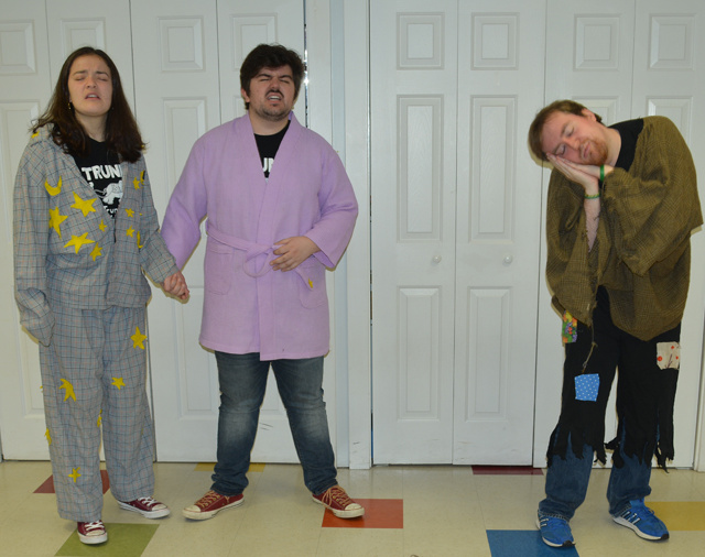 Students from the Tufts University Drama Department delighting kids at Sunshine Nursery School with their original plays and engaging songs and skits.