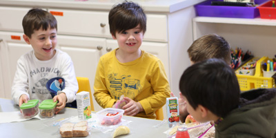 Lunch bunch time at Sunshine Nursery School.