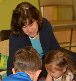 Mrs. O’Connell, lead teacher for threes classroom at Sunshine Nursery School.